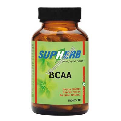 BCAA חומצות אמיניות מסועפות 90 כמוסות - סופהרב לחץ על התמונה בכדי לסגור
