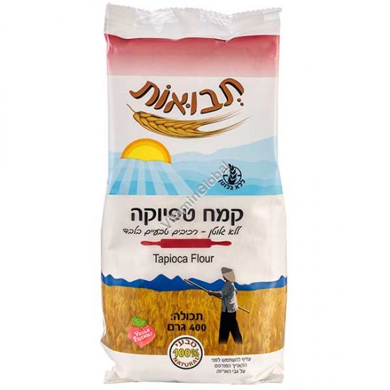 קמח טפיוקה ללא גלוטן, כשר בד"ץ 400 גרם- תבואות