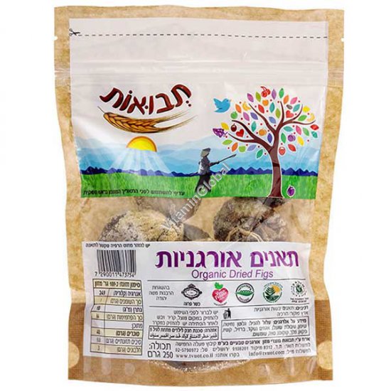 תאנים מיובשות אורגניות 250 גרם - תבואות