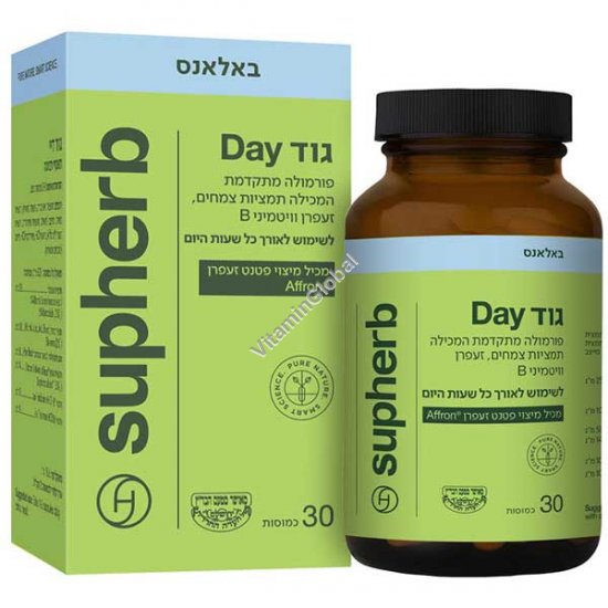 גוד דיי פורמולה לצמצום מתחים עם ויטמיני B וצמחים מרגיעים, כשר בד"ץ 30 כמוסות - סופהרב