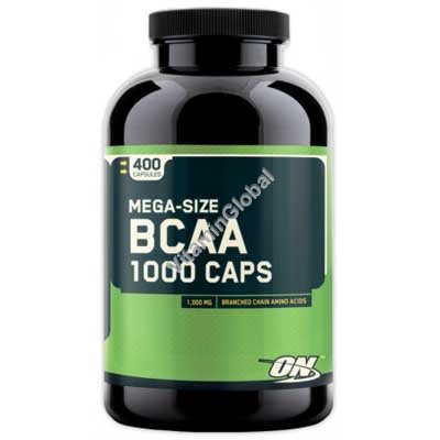 BCAA חומצות אמינו 1000 מ"ג 400 כמוסות - אופטימום נוטרישן