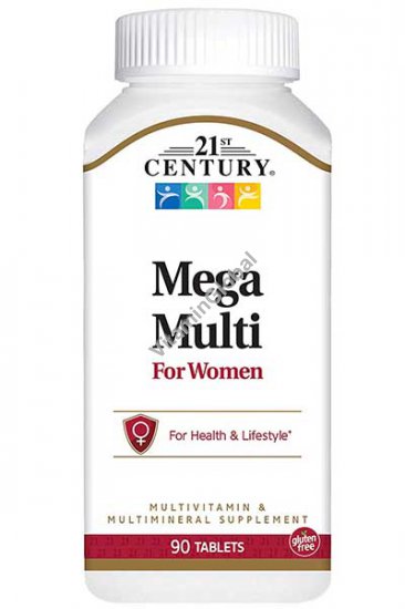 מולטי-ויטמין לנשים - מגה מולטי 90 טבליות - 21 סנצ\'ורי