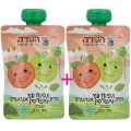 זוג במחיר מיוחד! מחית תפוח עץ ואפרסק אורגניים 200 גרם (100+100 גרם) - השדה