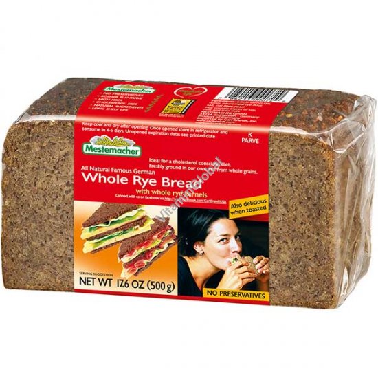 לחם שיפון מלא 500 גרם - מסטמכר