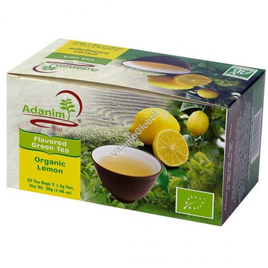 תה ירוק עם לימונית ולואיזה אורגני 20 שקיקים - עדנים