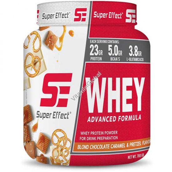 חלבון מי גבינה כשר בטעם בלונד שוקולד, קרמל ובייגלה 700 גרם - סופר אפקט