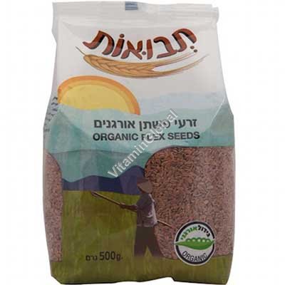 פשתן שלם אורגני 500 גרם - תבואות