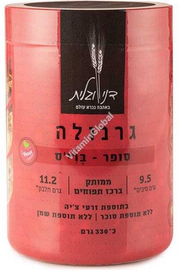 גרנולה פירות סופר-ברי\'ס, ללא תוספת סוכר 330 גרם - דני וגלית
