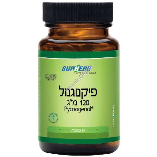 פיקנוגנול כשר למהדרין 120 מ"ג 30 כמוסות - סופהרב