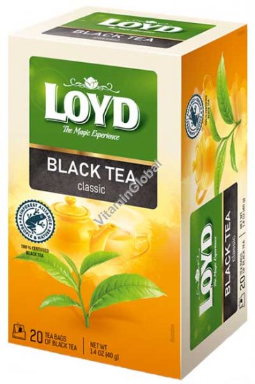 תה שחור קלאסי 20 שקיות תה - לויד