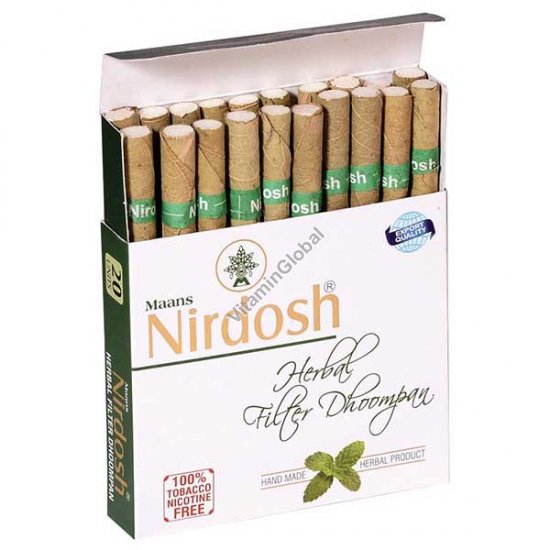 סיגריות צמחיות ללא טבק וללא ניקוטין 20 סיגריות עם פילטר - נירדוש