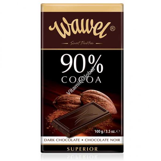 שוקולד מריר 90% קקאו 100 גרם - וואוול