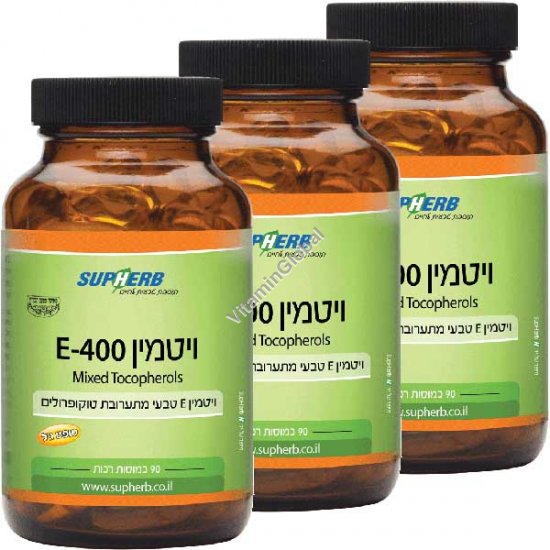 ויטמין E טבעי 400 יחב"ל כשר למהדרין 270 כמוסות רכות - סופהרב