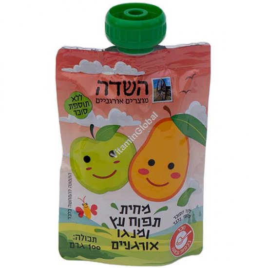 מחית תפוח עץ ומנגו אורגניים 100 גרם - השדה