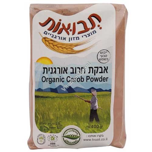 אבקת חרובים אורגנית 400 גרם - תבואות