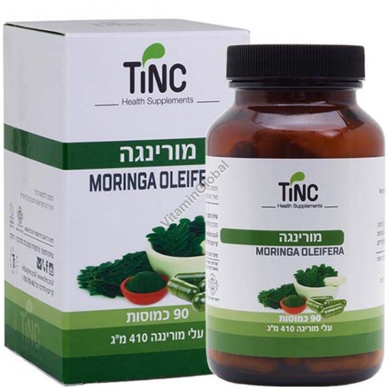 עלי מורינגה 410 מ"ג, כשר בד"ץ, 90 כמוסות צמחיות - טינק